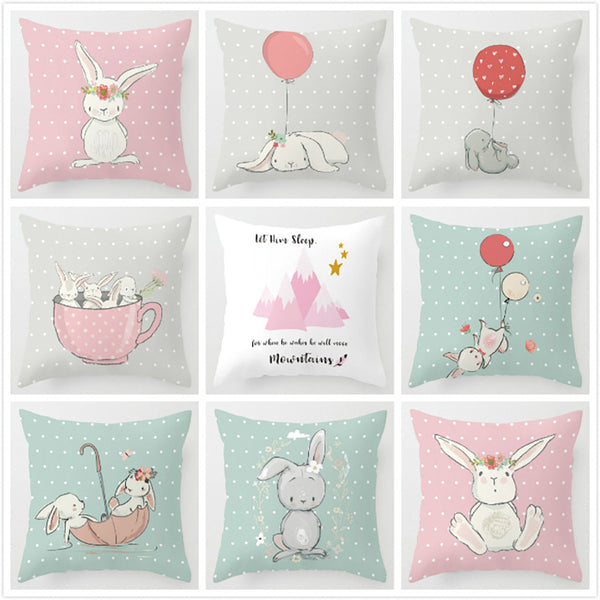 Cartoon Bunny Cushion Cover Home Textiles