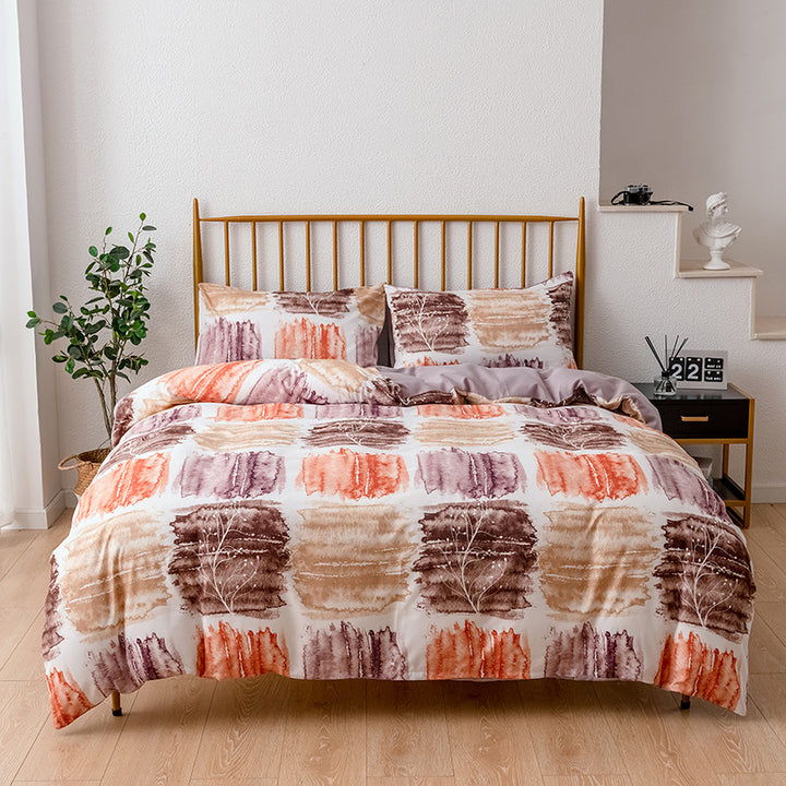 Three-piece Ink Graffiti Set For Home Textiles And Bedding