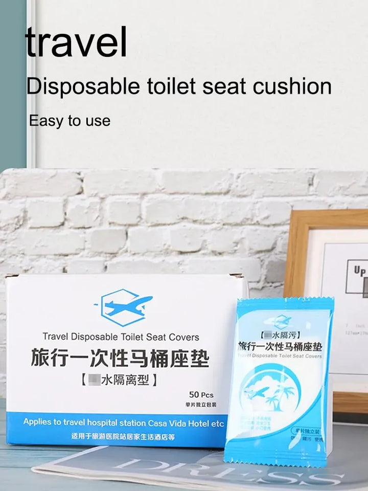 50Pcs Disposable Plastic Toilet Seat
