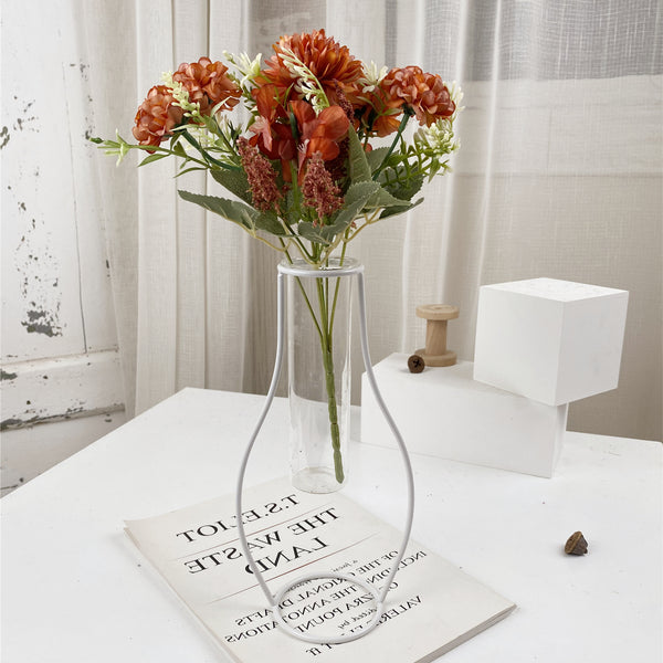 White Retro Iron Line Table Flowers Vases Nordic Decoration