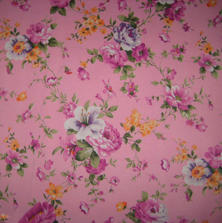 Crafts Toys Home Textiles White Peony Printing Fabric