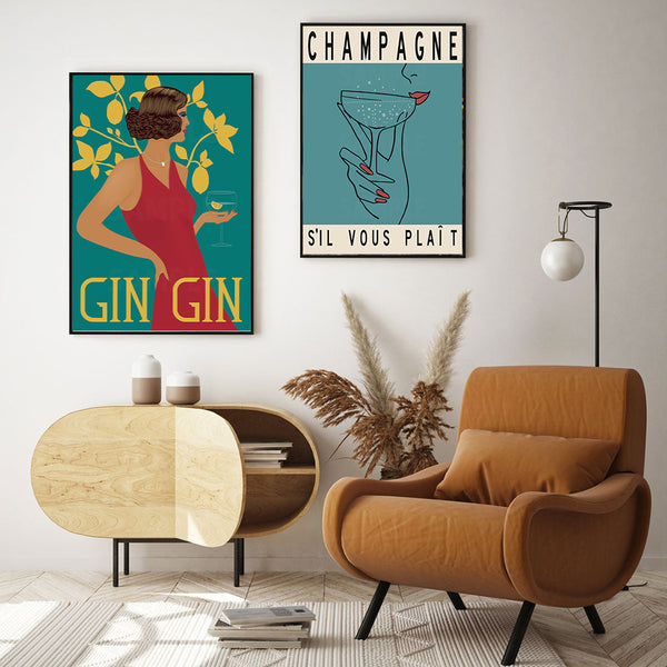 Cocktail Wall Art Canvas Painting Print Kitchen Poster